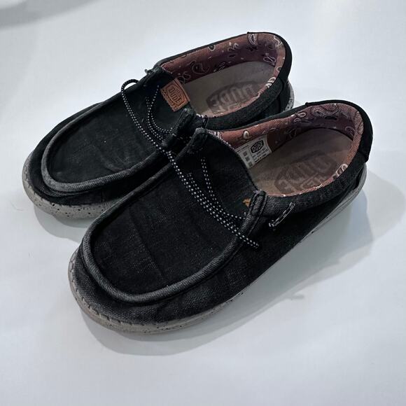 HEYDUDE YOUTH WALLY WASHED CANVAS SHOES
Black size 3 - Picture 2 of 7